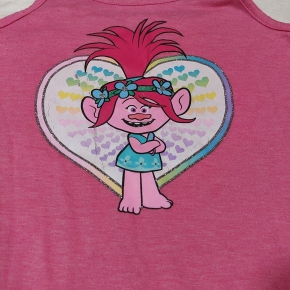 TROLLS POPPY PINK TERRY DRESS SIZE SMALL - Picture 2 of 7